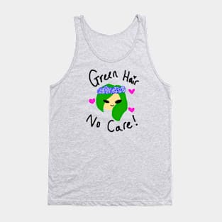 Green hair Tank Top